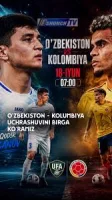 O‘zbekiston - Kolumbiya O'yini Jonli efir 18 iyun 2026 Jahon chempionati (JCH-2026)